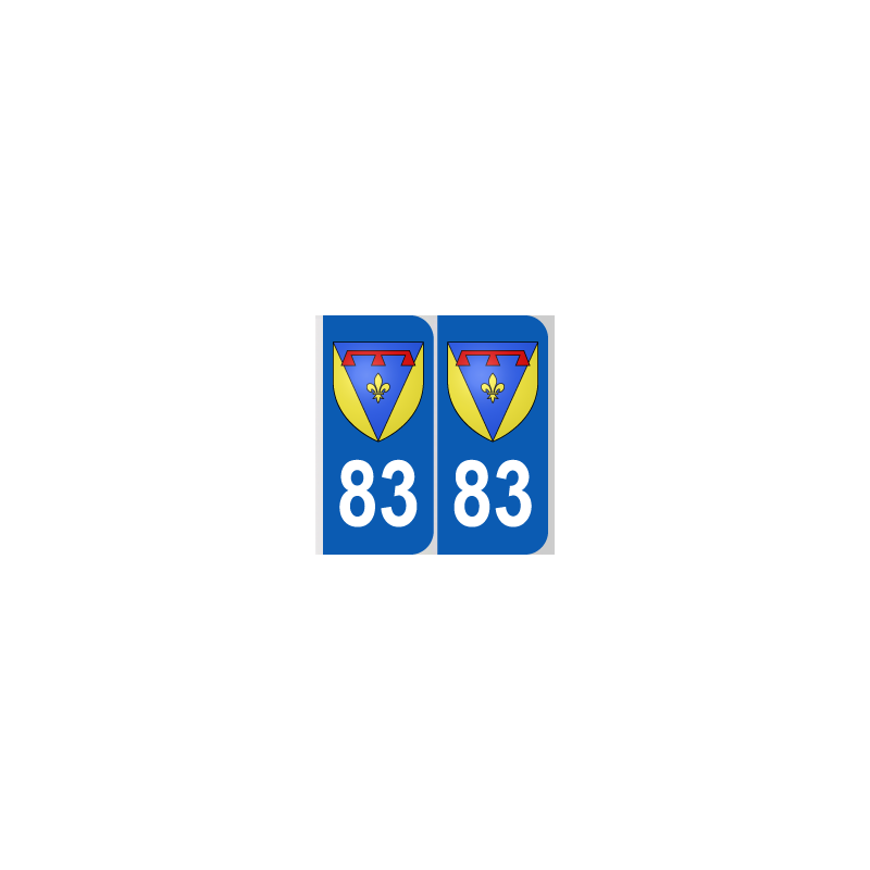 blason Département 83 Var région Provence Alpes Côte d'Azur