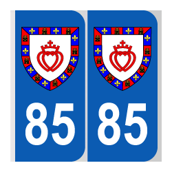 blason Département 85 Vendée région pays de la loire