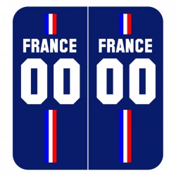 Stickers plaque Maillot bleu champion du monde personnalisable