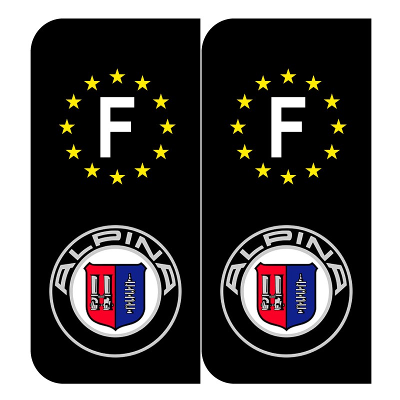 Stickers plaque Alpina noir Stickers plaque Alpina noir