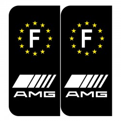 Stickers plaque AMG noir
