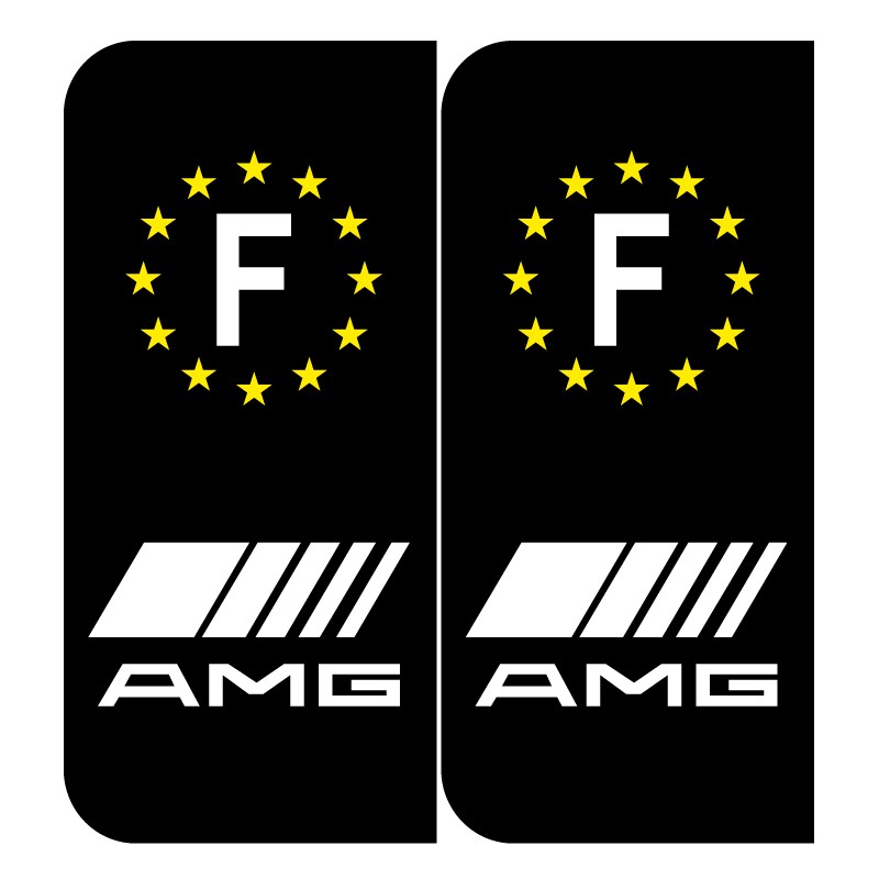Stickers plaque AMG noir Stickers plaque AMG noir