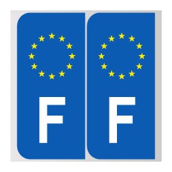 Stickers plaque F gauche