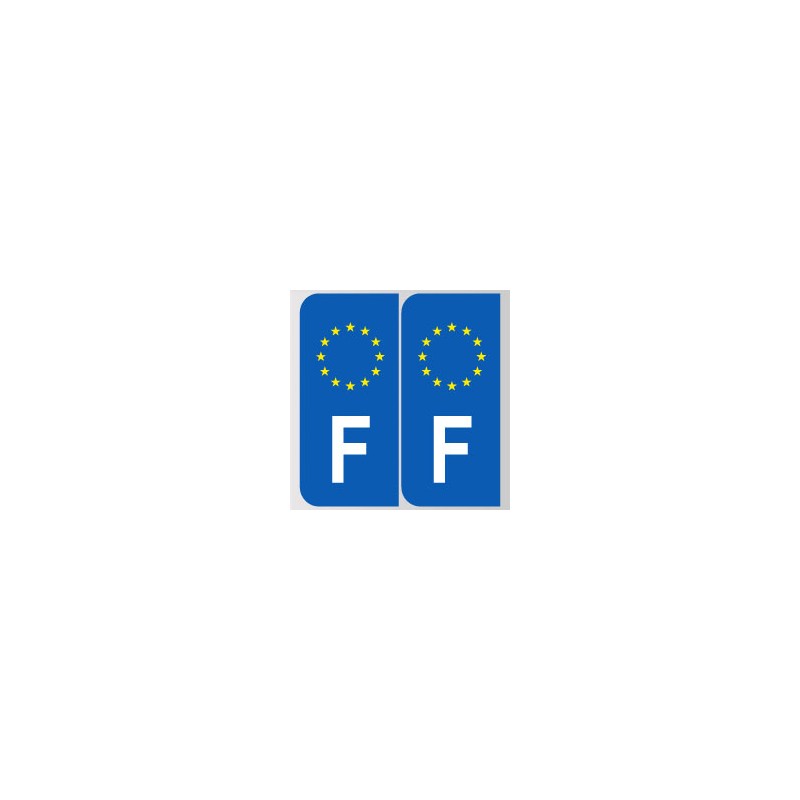 Stickers plaque F gauche Stickers plaque F gauche