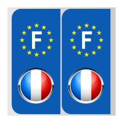 Stickers plaque logo drapeau français