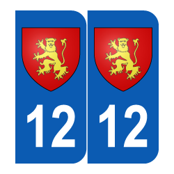 Département 12 Aveyron blason logo région midi pyrénées