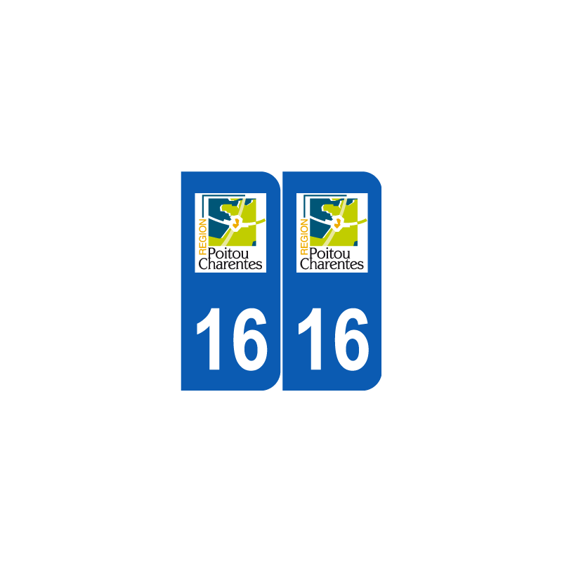 Département 16 Charente ancien logo région poitou charentes