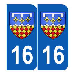 Département 16 Charente blason logo région poitou charentes