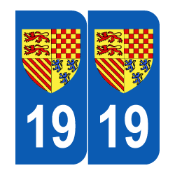 Département 19 Corrèze blason logo région limousin