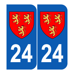 Département 24 Dordogne blason logo région aquitaine