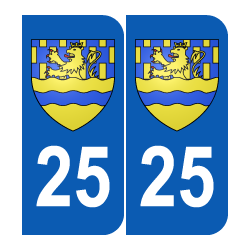 Département 25 Doubs blason logo région franche comté