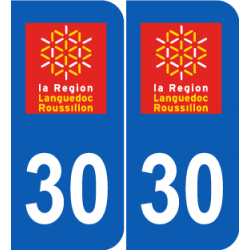 Département 30 Gard ancien logo région languedoc roussillon