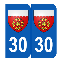 Département 30 Gard blason logo région languedoc roussillon