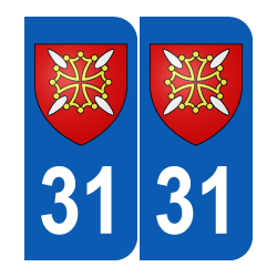 Département 31 haute Garonne blason logo région midi pyrennees