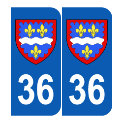 Département 36 Indre blason logo région centre