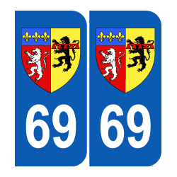 Département 69 Rhône blason logo région rhone alpes