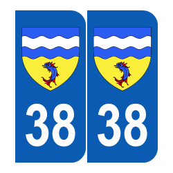 Département 38 Isère blason logo région rhone alpes