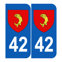 Département 42 Loire blason logo région rhone alpes