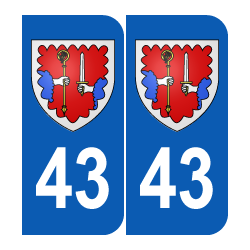 Département 43 Haute Loire blason logo région auvergne