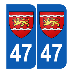 Département 47 Lot et Garonne blason logo région aquitaine