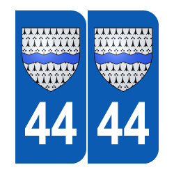 Département 44 Loire Atlantique blason région bretagne