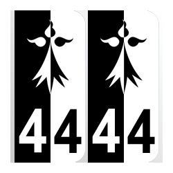 Département 44 Loire Atlantique hermine région bretagne