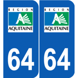 Département 64 Pyrénnées Atlantique ancien logo région aquitaine