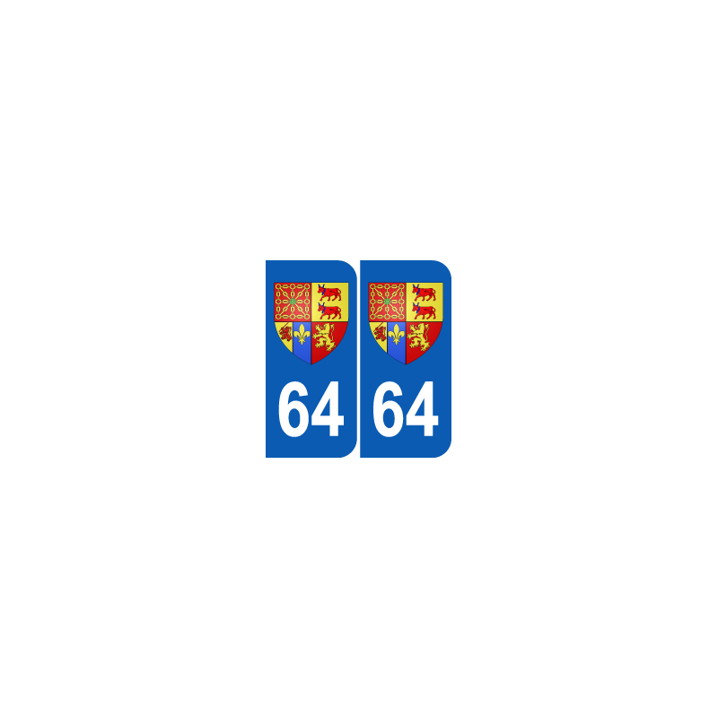 Département 64 Pyrénnées Atlantique blason logo région aquitaine Département 64 Pyrénnées Atlantique blason logo région aquitaine
