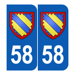 Département 58 Nièvre blason logo région bourgogne