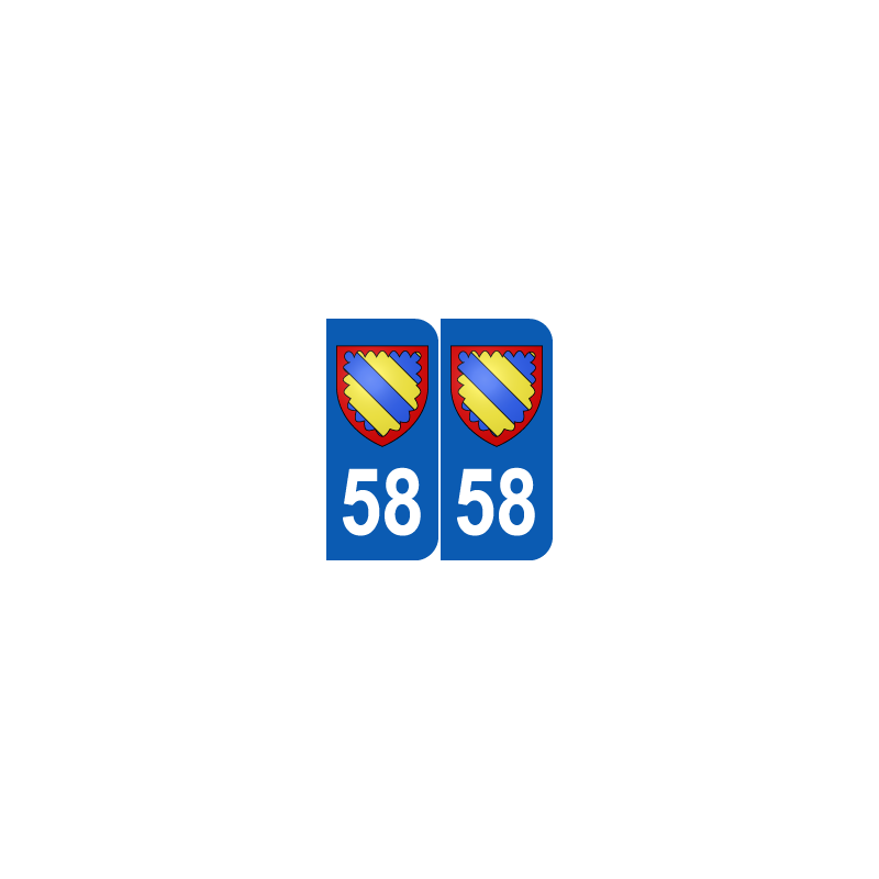 Département 58 Nièvre blason logo région bourgogne