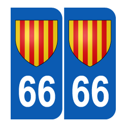 Département 66 Pyrénées Orientales blason logo région languedoc roussillon