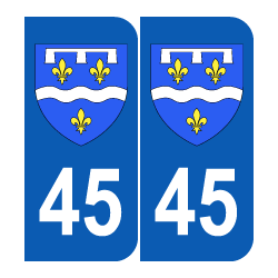 Département 45 Loiret blason logo région centre