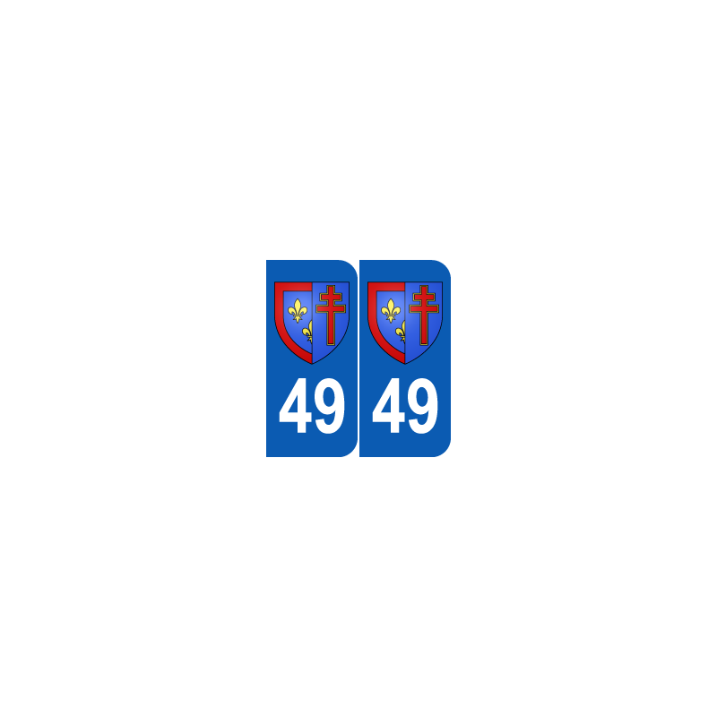 Département 49 Maine et  Loire blason région pays de la loire