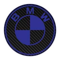 BMW imitation carbone bleu