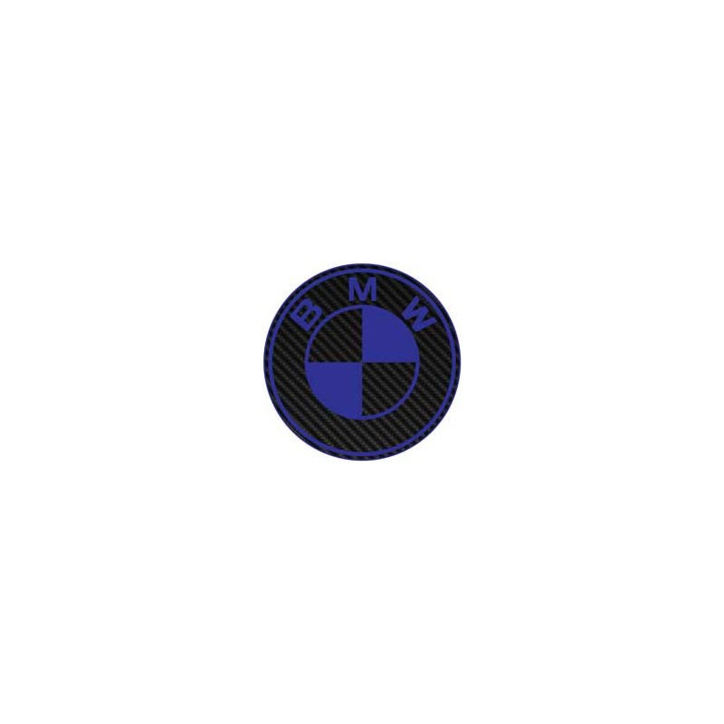 BMW imitation carbone bleu