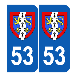 Département 53 Mayenne blason région pays de la loire
