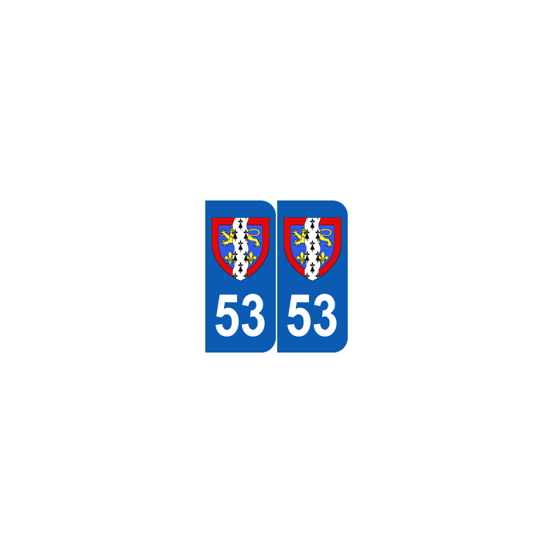 Département 53 Mayenne blason région pays de la loire Département 53 Mayenne blason région pays de la loire