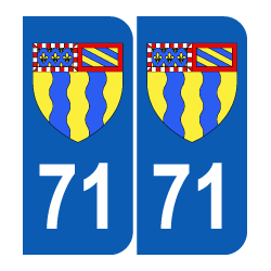 Département 71 Saône et Loire blason logo région bourgogne
