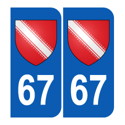 Département 67 Bas Rhin blason logo région alsace