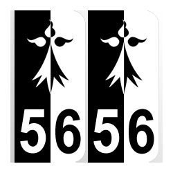 Département blason 56 Morbihan région bretagne hermine