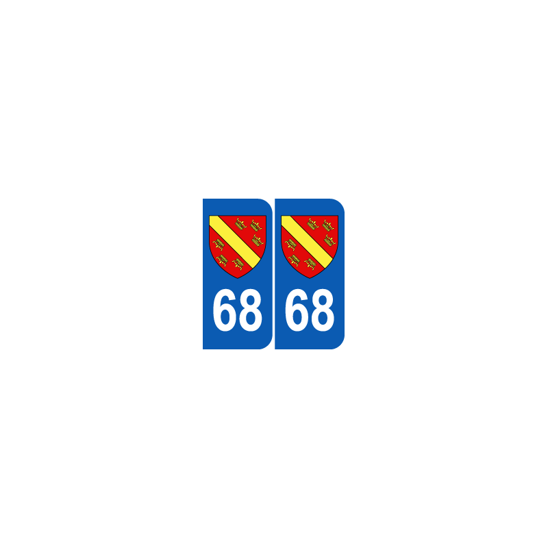 Département 68 Haut Rhin blason logo région alsace Département 68 Haut Rhin blason logo région alsace