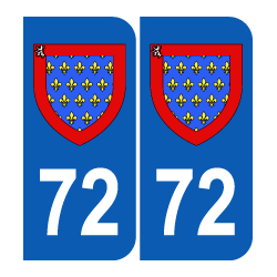 blason Département 72 Sarthe région pays de la loire