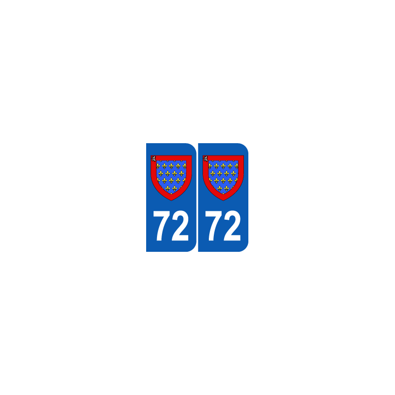 blason Département 72 Sarthe région pays de la loire blason Département 72 Sarthe région pays de la loire