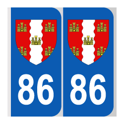 Département 86 Vienne blason logo poitou charentes